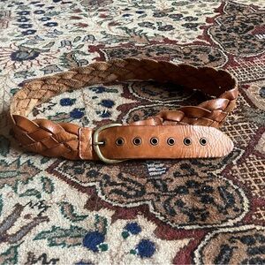 Handmade braided leather belt